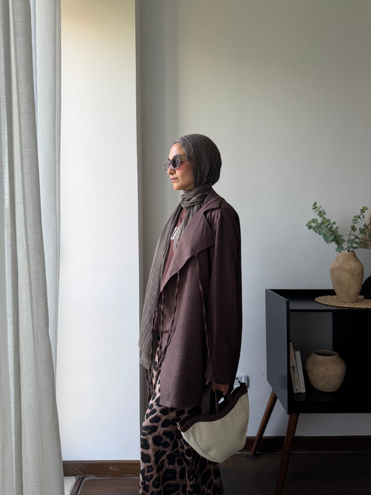 Fringe Kimono (Brown)