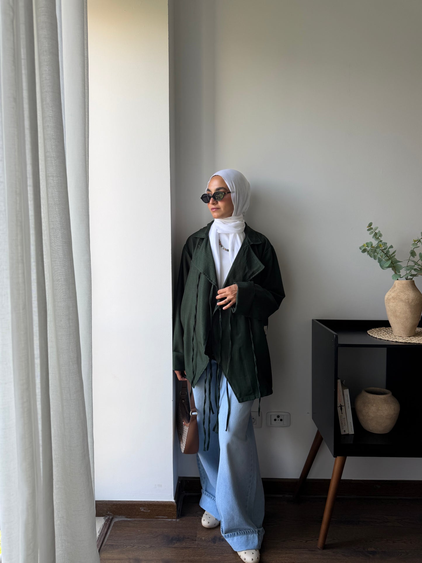 Fringe Kimono(Dark Olive)