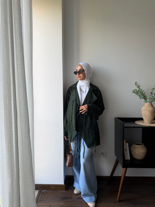 Fringe Kimono(Dark Olive)