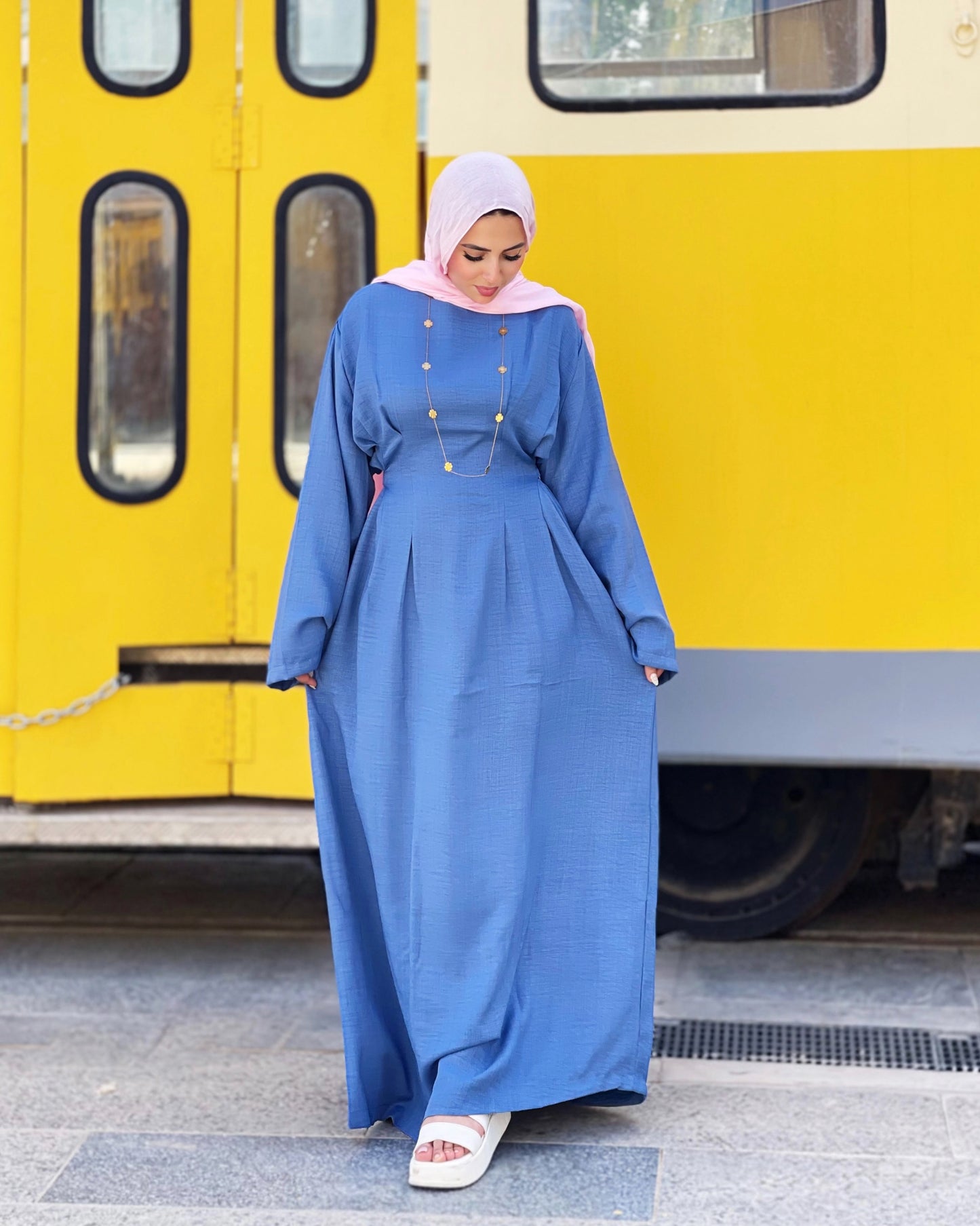 Aura Dress (Dusty Blue)