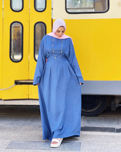 Aura Dress (Dusty Blue)
