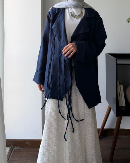 Fringe Kimono (Nevy blue)