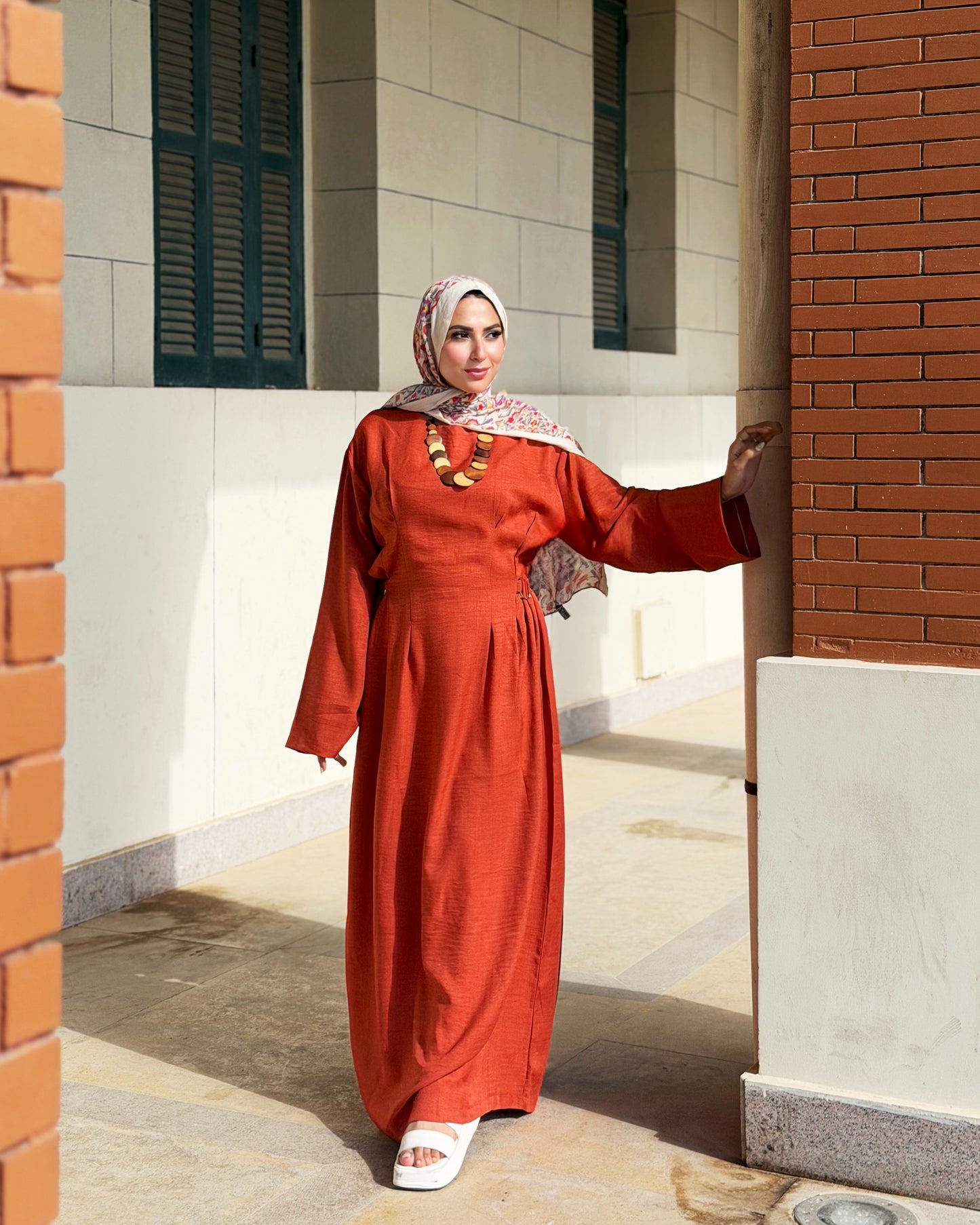 Aura Dress ( Worm Orange)