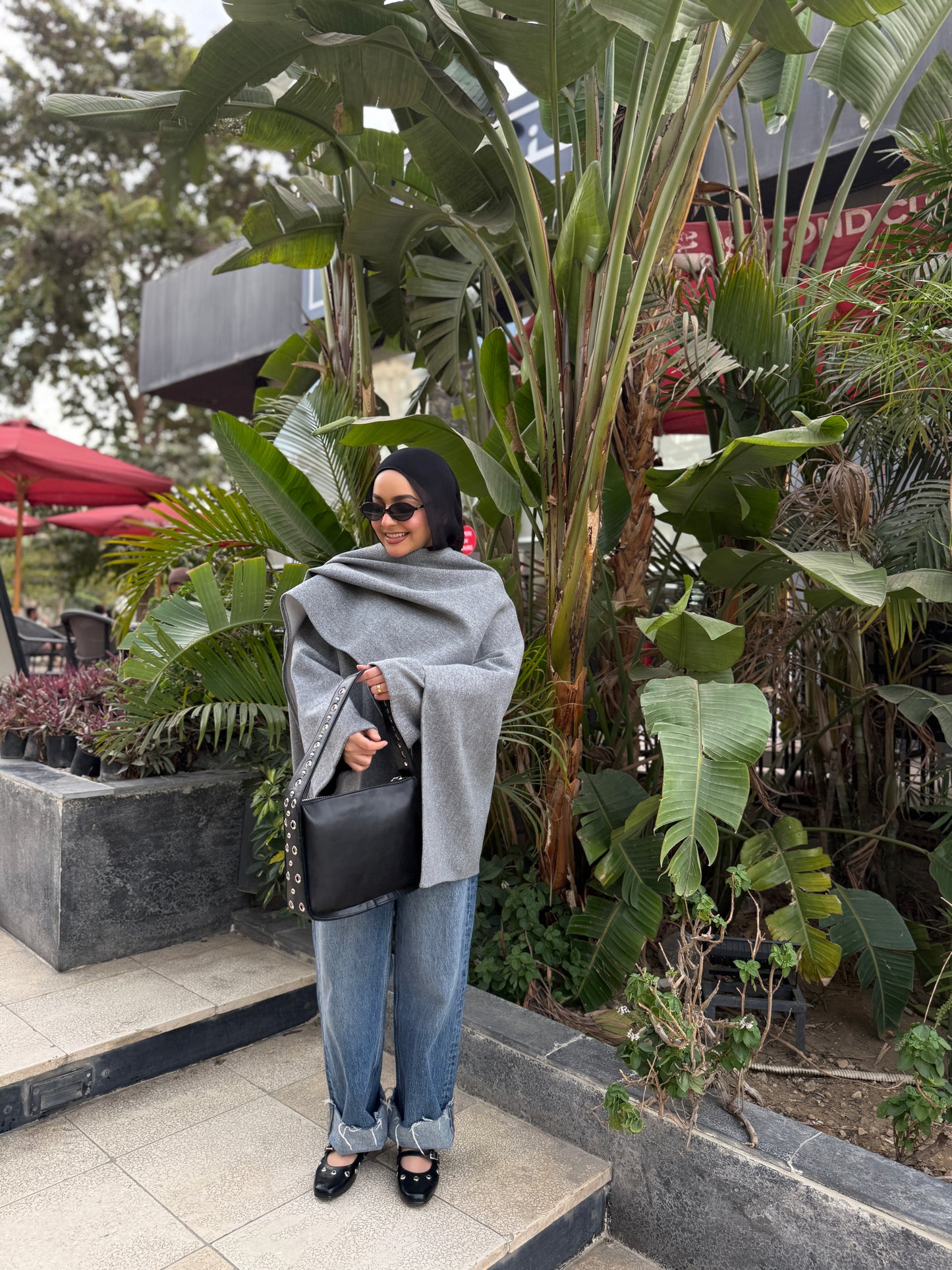 Jacket & Shawl Set (gray)