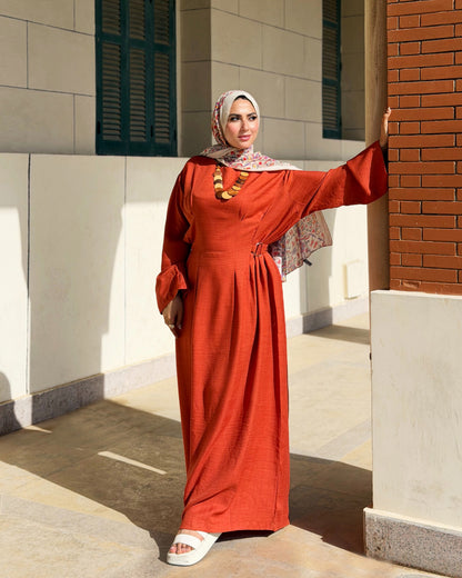 Aura Dress ( Worm Orange)