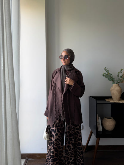 Fringe Kimono (Brown)