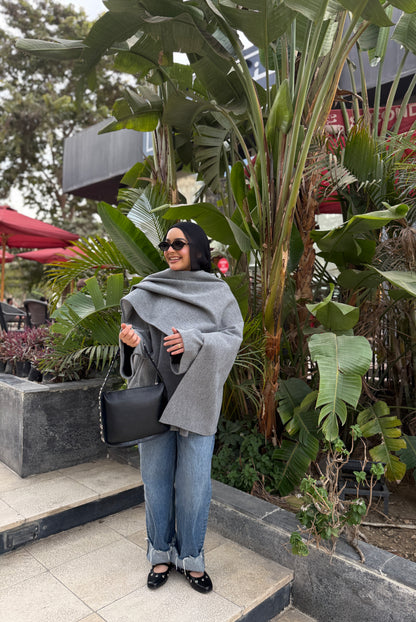 Jacket & Shawl Set (gray)