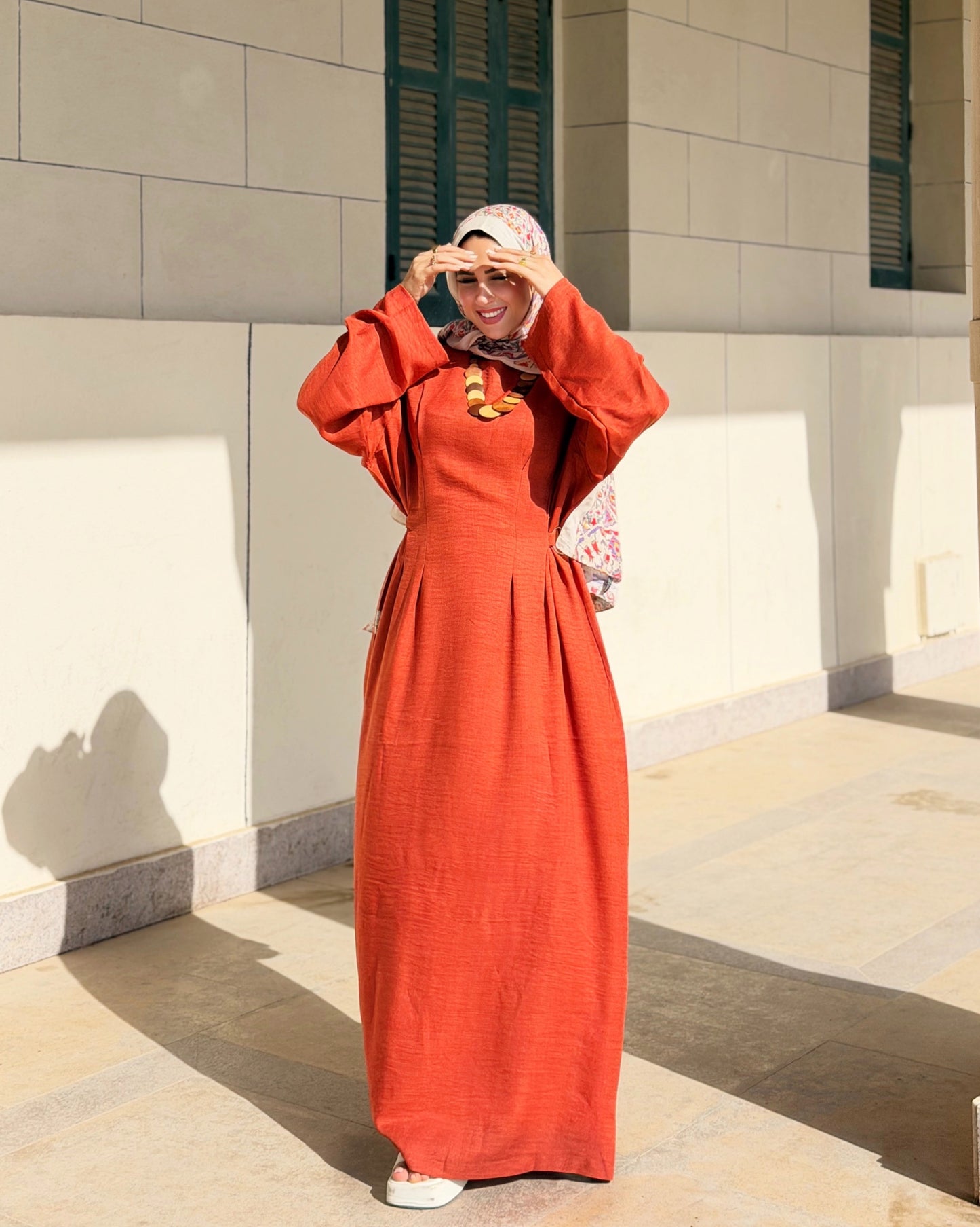 Aura Dress ( Worm Orange)