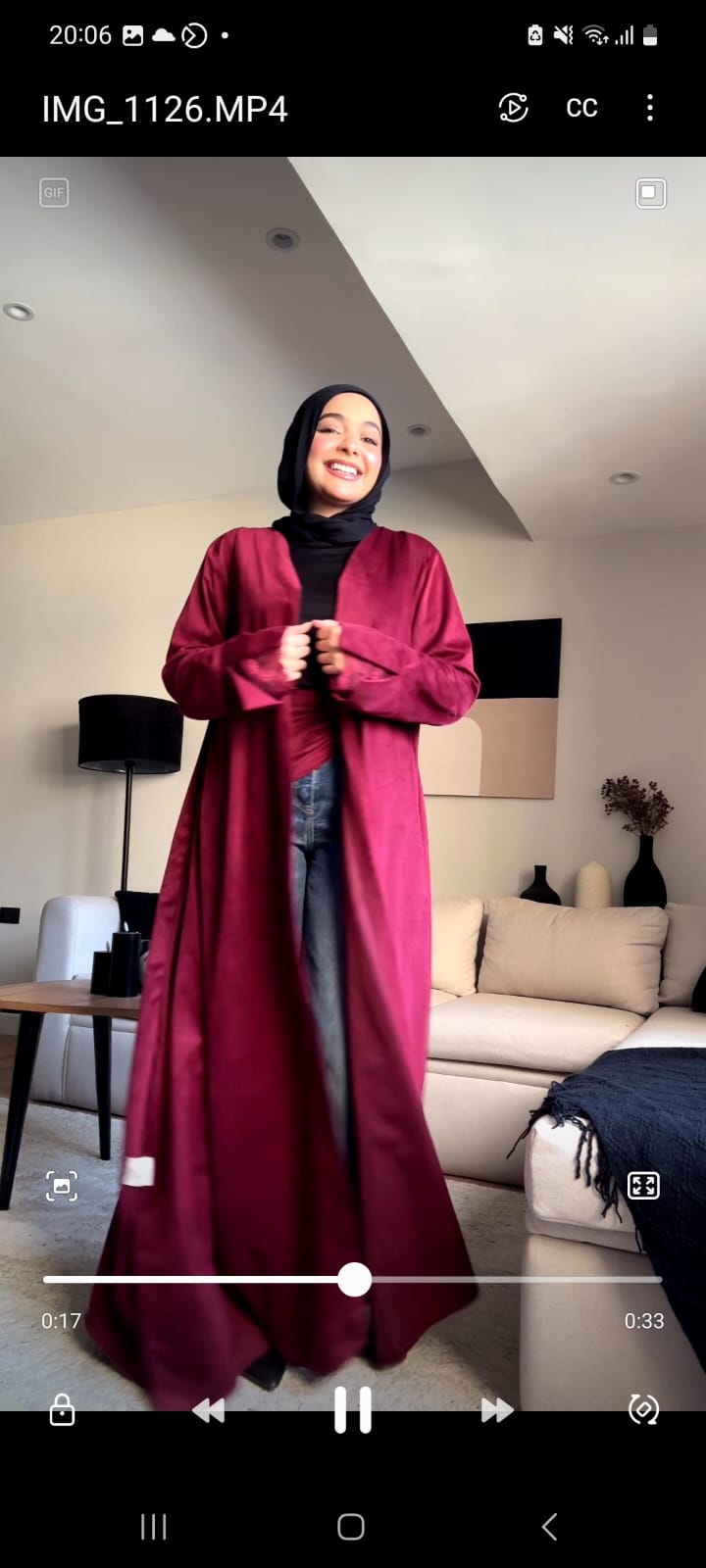 Burgundy Kaftan