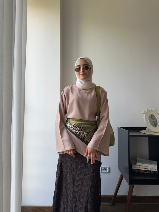 Soft Linen Blouse ( Nude)