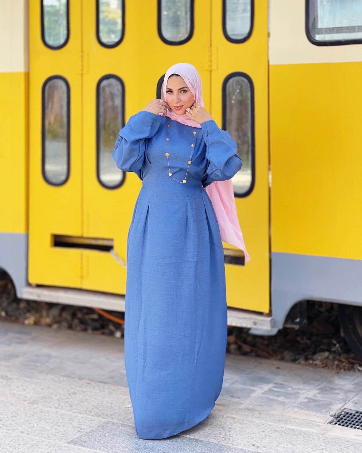 Aura Dress (Dusty Blue)