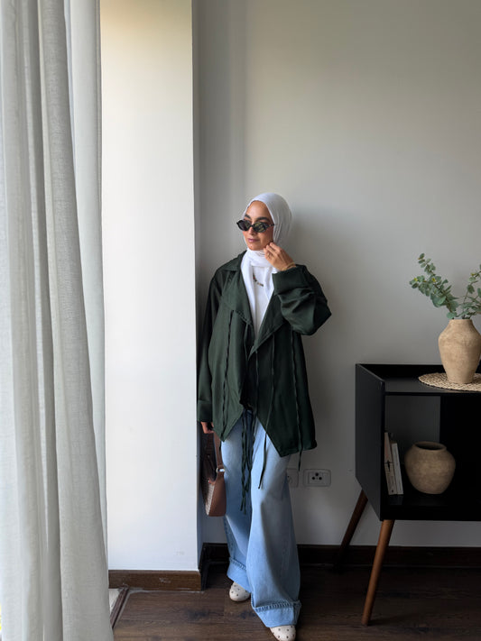 Fringe Kimono(Dark Olive)