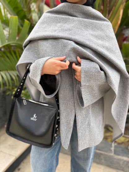 Jacket & Shawl Set (gray)