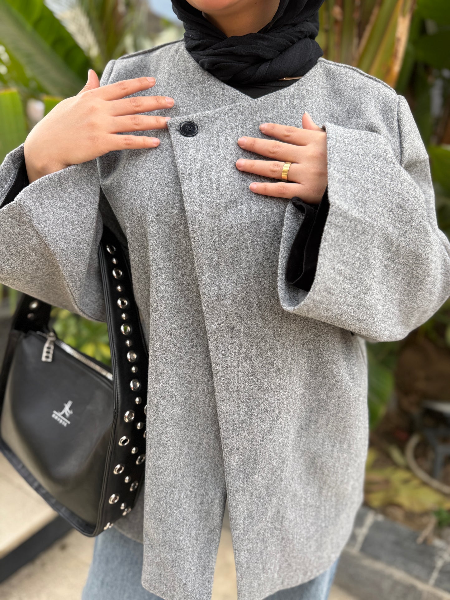 Jacket & Shawl Set (gray)