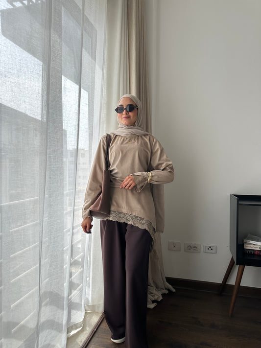 Lace blouse ( beige)