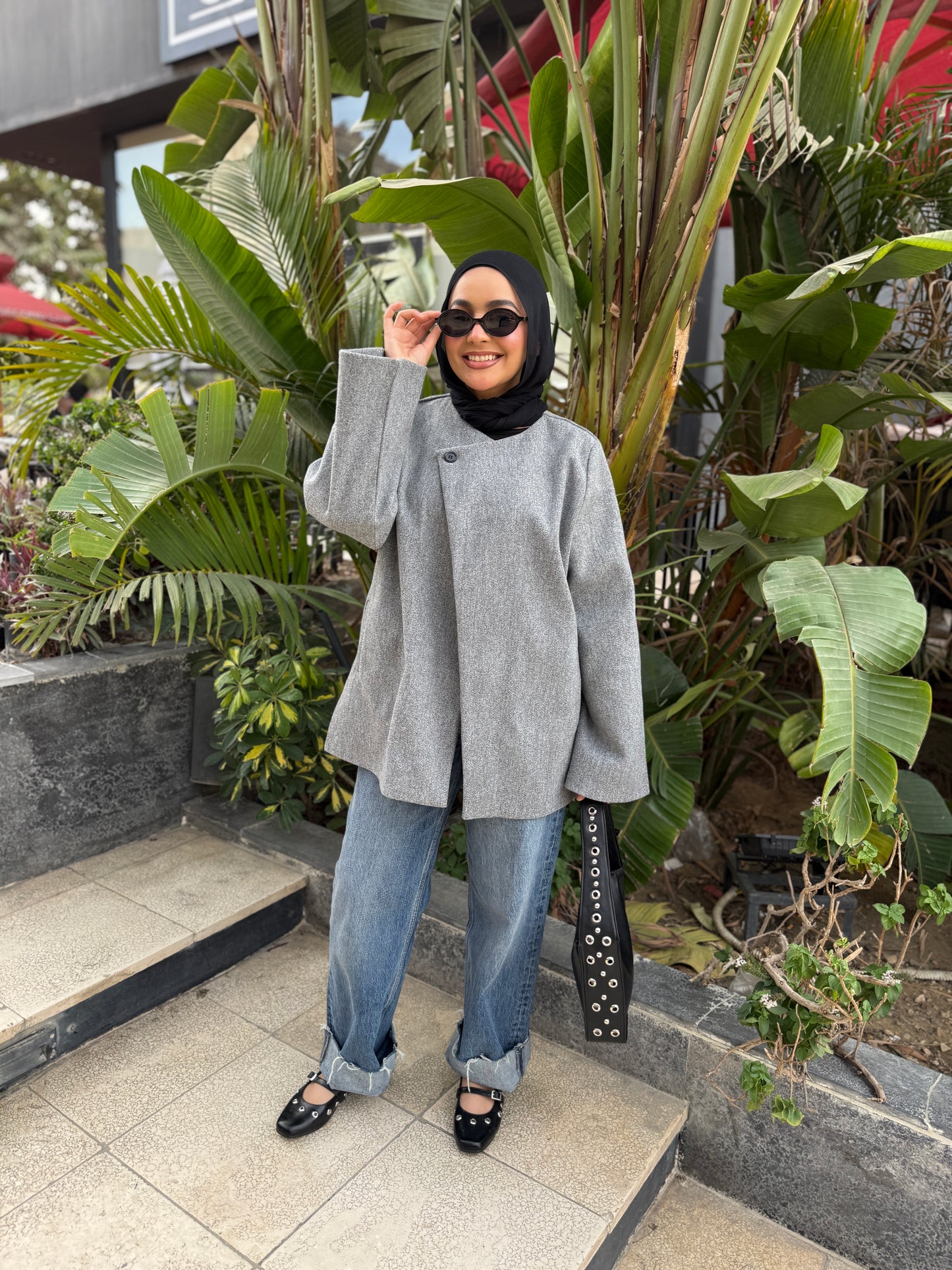 Jacket & Shawl Set (gray)